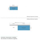 Cozinha Modulada Compacta Com 2 Peças 4 Portas 2 Gavetas E Mi