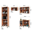 Cozinha Modulada Compacta Com 4 Peças 11 Portas 2 Gavetas E T