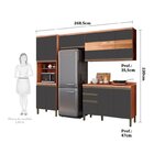 Cozinha Modulada Compacta Com 4 Peças 11 Portas 2 Gavetas Vid