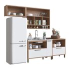 Cozinha Modulada Compacta Com 4 Peças 5 Portas E Vidro Reflec