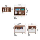 Cozinha Modulada Compacta Com 4 Peças 5 Portas E Vidro Reflec