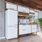 Cozinha Modulada Compacta Com 4 Peças 5 Portas E Vidro Reflec