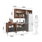 Cozinha Modulada Compacta Com 4 Peças 5 Portas E Vidro Reflec