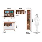 Cozinha Modulada Compacta Com 4 Peças 6 Portas E Vidro Reflec