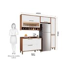 Cozinha Modulada Compacta Com 4 Peças 6 Portas E Vidro Reflec