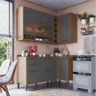 Cozinha Modulada Compacta De Canto Com 4 Peças 5 Portas 4 Gav