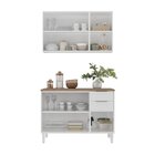 Cozinha Modulada Compacta Em Aço 2 Peças 5 Portas 2 Gavetas D