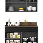 Cozinha Modulada Compacta Em Aço 2 Peças 5 Portas 2 Gavetas R