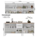 Cozinha Modulada Compacta Em Aço 4 Peças 10 Portas 2 Gavetas