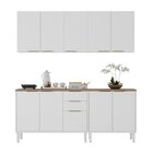Cozinha Modulada Compacta Em Aço 4 Peças 10 Portas 2 Gavetas