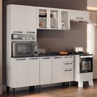 Cozinha Modulada Compacta Em Aço 4 Peças 11 Portas 2 Gavetas