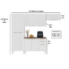 Cozinha Modulada Compacta Em Aço 4 Peças 12 Portas 2 Gavetas