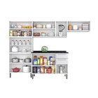 Cozinha Modulada Compacta Em Aço 4 Peças 13 Portas 2 Gavetas