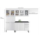 Cozinha Modulada Compacta Em Aço 4 Peças 13 Portas 2 Gavetas