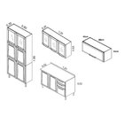 Cozinha Modulada Compacta Em Aço 4 Peças 13 Portas 2 Gavetas