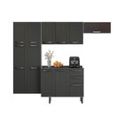 Cozinha Modulada Compacta Em Aço 4 Peças 13 Portas 2 Gavetas