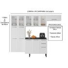 Cozinha Modulada Compacta Em Aço 4 Peças 13 Portas Sendo 3 Co