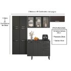 Cozinha Modulada Compacta Em Aço 4 Peças 13 Portas Sendo 3 Co