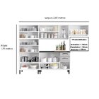 Cozinha Modulada Compacta Em Aço 4 Peças 14 Portas 2 Gavetas