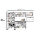 Cozinha Modulada Compacta Em Aço 4 Peças 14 Portas 2 Gavetas
