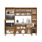 Cozinha Modulada Compacta Fidelitá Mariana 4 Peças 220cm 12 P