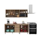 Cozinha Modulada Compacta Fidelitá Paris 4 Peças 190cm 9 Port