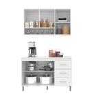 Cozinha Modulada Compacta Fidelitá Viena 2 Peças 120cm 5 Port