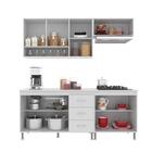 Cozinha Modulada Compacta Fidelitá Viena 4 Peças 190cm 9 Port