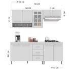 Cozinha Modulada Compacta Fidelitá Viena 4 Peças 190cm 9 Port