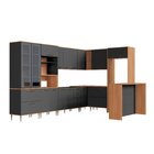 Cozinha Modulada Completa 11 Peças Com Cristaleira 16 Portas