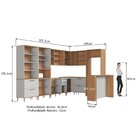 Cozinha Modulada Completa 11 Peças Com Cristaleira 16 Portas