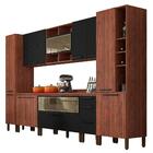 Cozinha Modulada Completa 11 Peças Viv Concept C09 Black/nogu