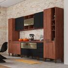 Cozinha Modulada Completa 11 Peças Viv Concept C09 Black/nogu