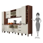 Cozinha Modulada Completa 11 Peças Viv Concept C09 Off White/