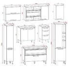 Cozinha Modulada Completa 11 Peças Viv Concept C09 Off White/
