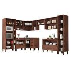 Cozinha Modulada Completa 15 Peças Viv Concept C12 Nogueira/o