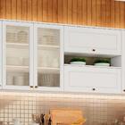 Cozinha Modulada Completa 240cm Com Portas De Vidro Liana H02