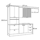 Cozinha Modulada Completa 271cm 5 Peças 8 Portas 5 Gavetas Am