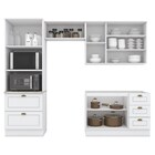Cozinha Modulada Completa 271cm Com Torre Quente Dupla 4 Peça