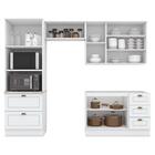 Cozinha Modulada Completa 271cm Com Torre Quente Dupla 4 Peça