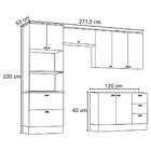 Cozinha Modulada Completa 271cm Com Torre Quente Dupla 4 Peça