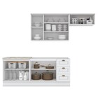 Cozinha Modulada Completa 280cm 5 Peças 8 Portas 3 Gavetas Am