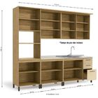 Cozinha Modulada Completa 2 70m 6pc Áurea Cb511 Kappesberg -