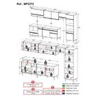 Cozinha Modulada Completa 357cm 6 Pçs Com Balcão Para Cooktop