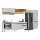 Cozinha Modulada Completa 357cm 6 Peças Com Balcão Para Cookt