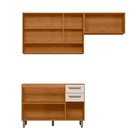 Cozinha Modulada Completa 3 Peças 7 Portas 2 Gavetas Com Balc