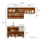 Cozinha Modulada Completa 3 Peças 7 Portas 2 Gavetas Com Balc