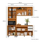 Cozinha Modulada Completa 3 Peças 9 Portas 2 Gavetas Com Cris