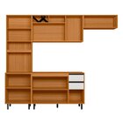 Cozinha Modulada Completa 4 Peças 8 Portas 2 Gavetas Com Pane