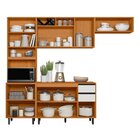 Cozinha Modulada Completa 4 Peças 8 Portas 2 Gavetas Com Pane